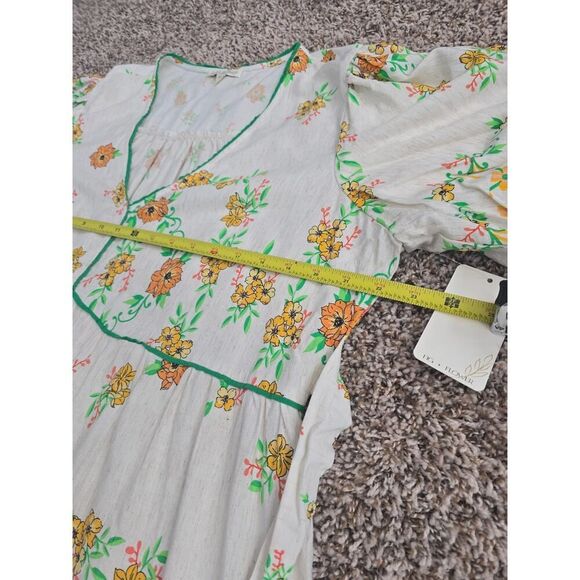 Anthropologie Figueroa Boho Midi Dress XL NWT Linen Blend Cottagecore Comfort - Picture 6 of 8